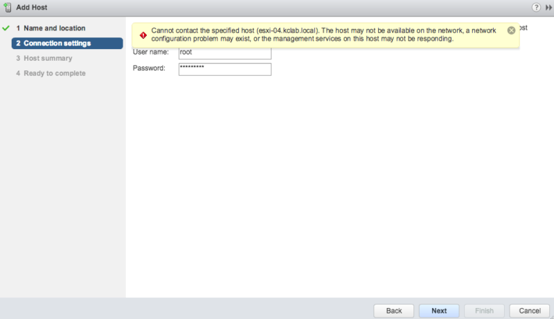 Failure to add host due to incorrect IP configured in DNS record